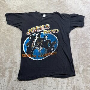 VTG J. Geils Band 80s Parking Lot Shirt Full House Live Sz Small Rare Look